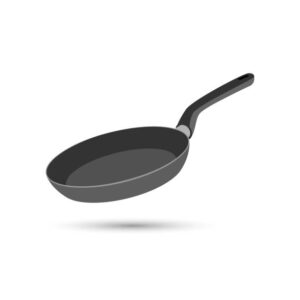 Black frying pot
